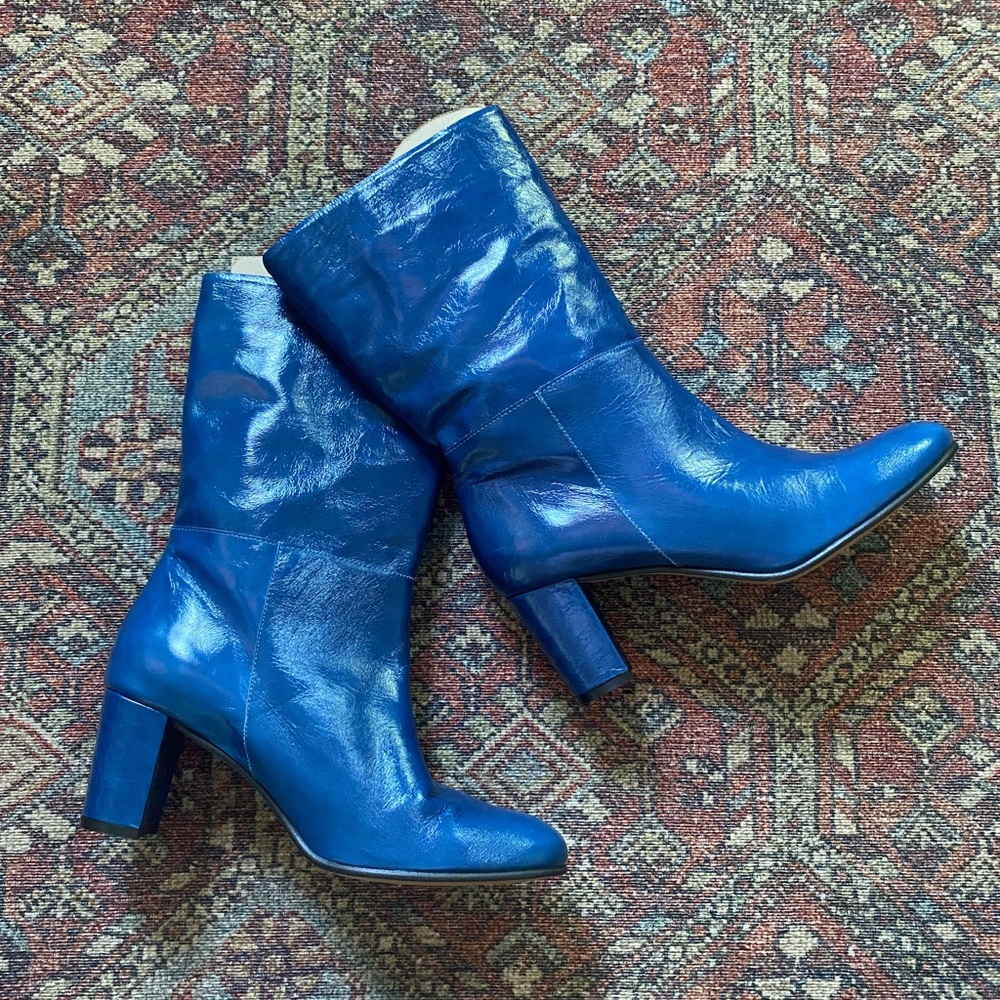 New Intentionally Blank PAMMY Periwinkle Boots